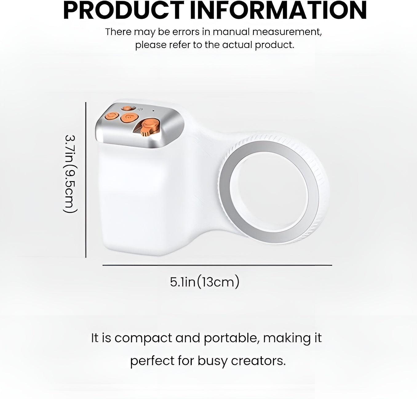 Magnetic Phone Camera Grip (foldable, Bluetooth shutter, DSLR-style handle)