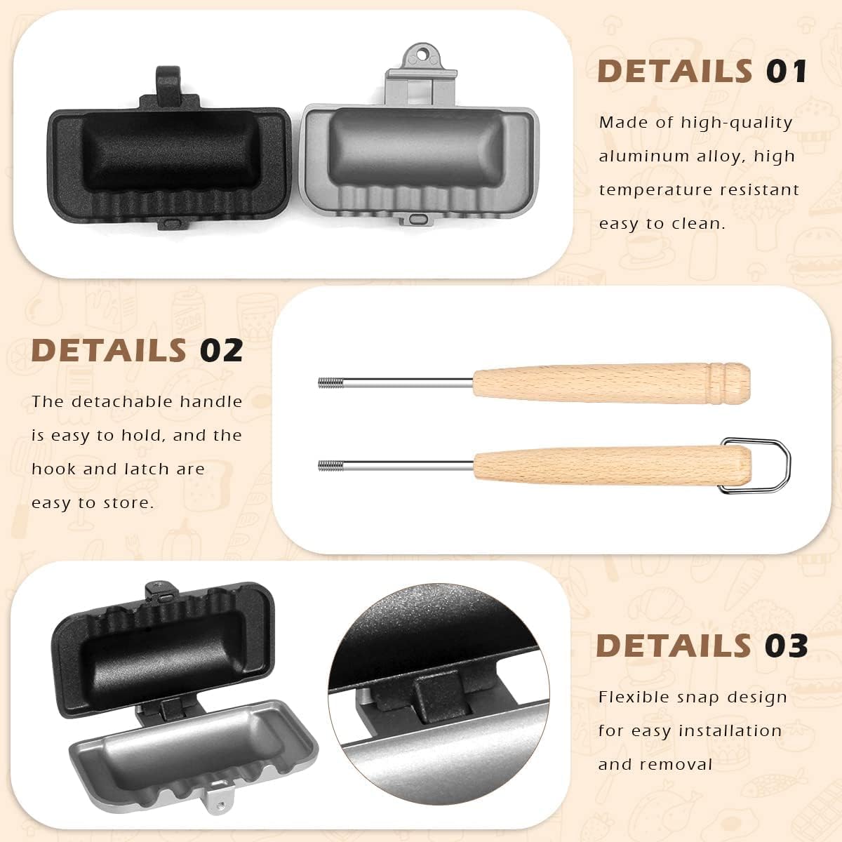 Non-Stick Sandwich Frying Pan